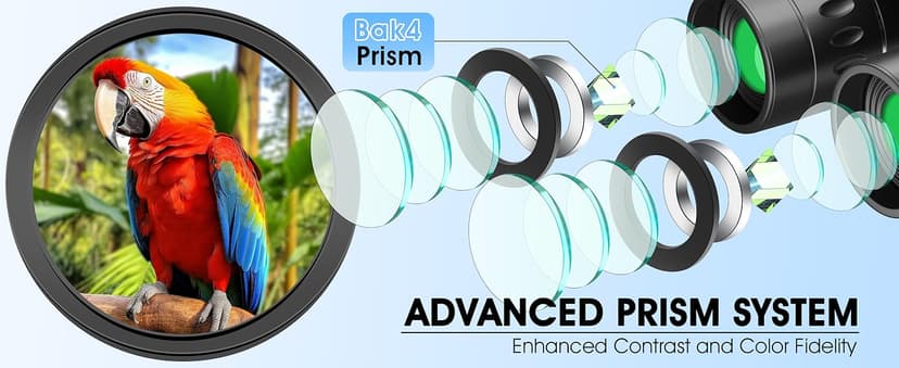 Mini Compact Binoculars for Adults and Kids - Waterproof High Powered Easy Focus Small Binocular, Ideal for Bird Watching, Hunting, Concert, Theater, Travel, Hiking, Sightseeing & Outdoor Sports