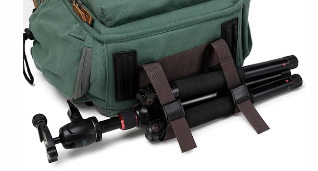 Padwa Lifestyle Khaki Camera Backpack - Professional DSLR & UAV Camera Bag,Anti Theft Canvas Camera Backpacks with Rain Cover,Large Capacity Photography Travel Camera Bag with Multi Compartments