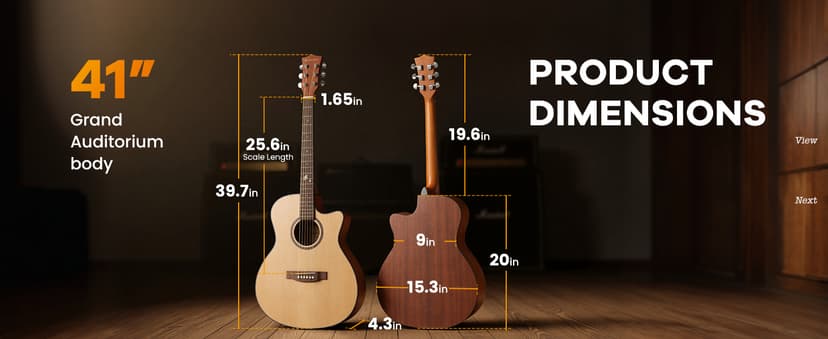 CAHAYA Acoustic Guitar Beginner Set - 41" Full Size Spruce Top Mahogany Body with Okoume Neck Rosewood Fingerboard, GA Cutaway Design, Balanced Rich Tone with Gig Bag, Strap, Capo, Strings & Picks