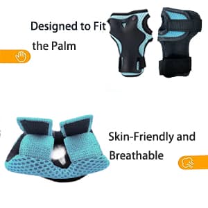FOOKCIAN Kids Helmet,Toddler Skateboard Helmets for Ages 2-3-5-8-14 Years Boys Girls with Knee and Elbow Pads Wrist Guards fit Roller Skates,Skateboarding,Skating Scooter Adjustable Kids Helmet