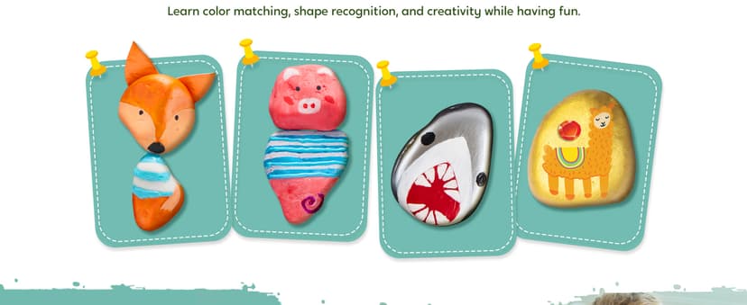 JOYIN Rock Painting Kit for Kids, Arts and Crafts for Girls & Boys Ages 6-12, DIY Supplies for Painting Rocks, Easter Craft Kits Art Set, Toddler Birthday Christmas Presents, Family Indoor Activity