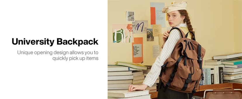 mixi Travel Backpack for Women Men, 18 Inch Carry On Laptop Backpack Flight Approved fits 16'' Laptop, Lightweight Waterproof Hiking Backpack Travel Outdoor Business Casual Daypack, Brown