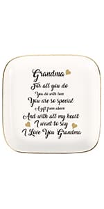 Scwhousi Ring Dish Jewelry Tray for Friend Mom Sister Maid of Honor,Birthday Mother's Day Christmas Gifts