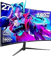 Gawfolk 34 Inch Ultrawide Curved Gaming Monitor, 21:9 WQHD 3440x1440 165Hz Curved 1500R Computer Monitor PIP/PBP,1ms(MPRT) 127% sRGB,HDMI & DP,Tilt Adjustable,Panoramic for Office & Immersive Gaming