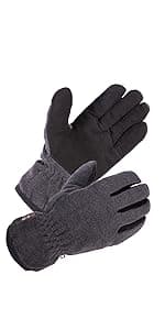 SKYDEER Waterproof and Windproof Genuine Deerskin Leather Ski Gloves with 150G 3M Thinsulate Insulation (SD8648T)