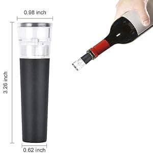 Air Pressure Wine Bottle Opener with Foil Cutter, Wine Aerator Pourer, 2 Vacuum Wine Stoppers, Storage Base (6 PCS), Corkscrew Wine Opener, The Best Wine gifts for Wine Lovers
