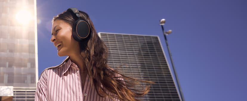 Sennheiser MOMENTUM 4 Wireless Noise Cancelling Headphones - Bluetooth Headset for Crystal-Clear Calls, Adaptive Noise Cancellation, Over-Ear Headphones, 60h Battery Life, Folding Design, Black/Copper