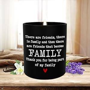 TEEZWONDER Friend Gifts for Women - Long Lasting Vanilla Lavender Candle 10 oz - Friendship Birthday Gifts for Women Men BFF Bestie Coworkers Friends Female, Scented Candles for Women Men