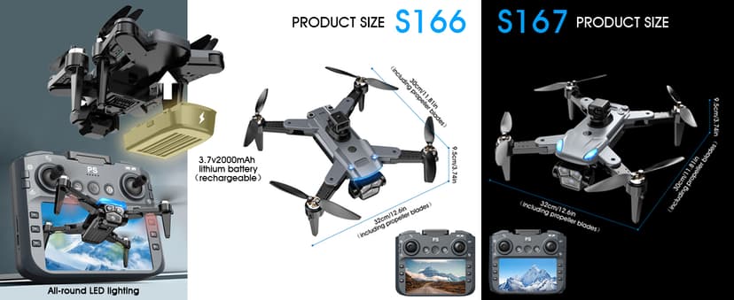 Drone with Camera for Beginners and Adults 4K, Foldable Remote Control Quadcopter, Altitude Hold, One Key Start, 3D Flips, 2 Batteries