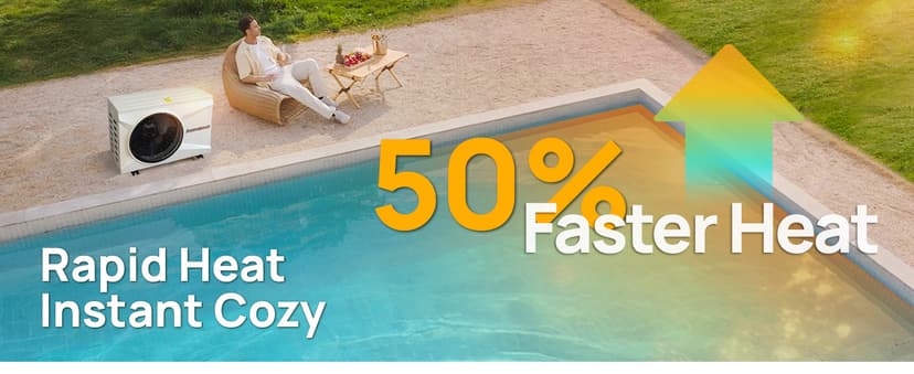 AQUASTRONG Inverter Swimming Pool Heat Pump,Pool Heater for Above Ground and Inground Pool Heating and Cooling Pool Heater, Smart WiFi Control Pools Up to, 26000 Gallons