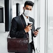 Oak Leathers Leather Messenger Bag for Men and Women - Laptop Briefcase Bag For College, Office, Adjustable Shoulder Strap