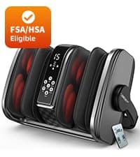 CARESKY® Shiatsu Foot Massager with Heat and Remote-FSA Eligible HSA Electric Deep Kneading Foot Massager for Neuropathy, Plantar Fasciitis, Massage Feet/Leg/Calf/Ankle, Gifts for Women and Men B0D83GDVG8