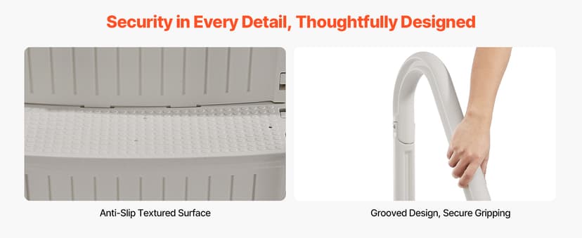 VEVOR Swimming Pool Ladder, 4-Step Double Handrails Stairs with Non-Slip Heavy Duty Steps, Max Load Capacity 400 lbs, for 48-54 in Inground & Above-Ground Pools of Any Decking Surface, Milk White