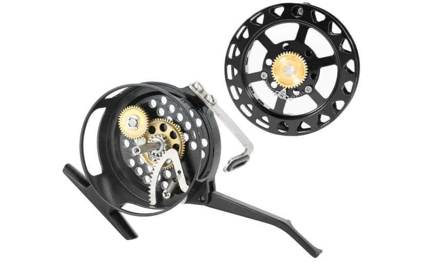 Semi-Automatic Fly Reel with Adjustable Drag Quick Spool Removal Made of CNC Machined Aluminum for Freshwater Lake River Trout Fly Fishing