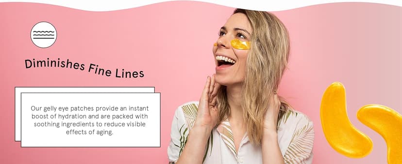 grace & stella Award Winning Under Eye Mask - Travel Essentials - Birthday Gifts for Women - Gel Eye Patches for Dark Circles, Puffy Eyes, Wrinkles, Undereye Bags - Vegan - Self Care (24 Pairs, Gold)