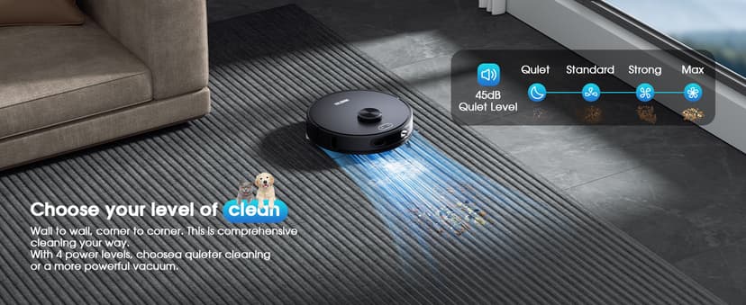 Robot Vacuum and Mop, 3-in-1 Robotic Vacuum Cleaner with 70-Day Self-Emptying Base, 360° LiDAR Navigation, Smart Mapping & Auto-Return, 6000Pa Strong Suction for Pet Hair, Carpets & Hard Floors