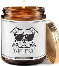 Best Dog Mom Funny Scented Candle - Dog Mom Gifts for Women for Birthday Christmas Mothers Day Thanksgiving - Birthday Gift from Dogs, Fur Mama Gift Ideas, Animal Decor - Pet Lovers Candle