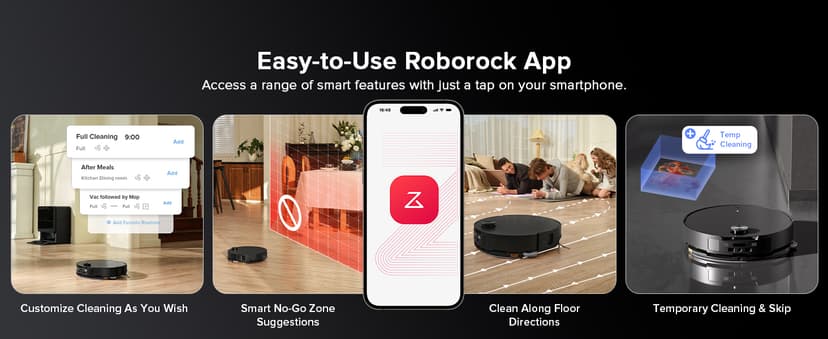 roborock Saros 10 Robot Vacuum and Mop, 22,000Pa Suction, AI Obstacle Avoidance, 3.14-inch Ultra Thin, Intelligent Dirt Detection, Zero Tangling Main Brush, Hot Water Mop & Dock Self Cleaning