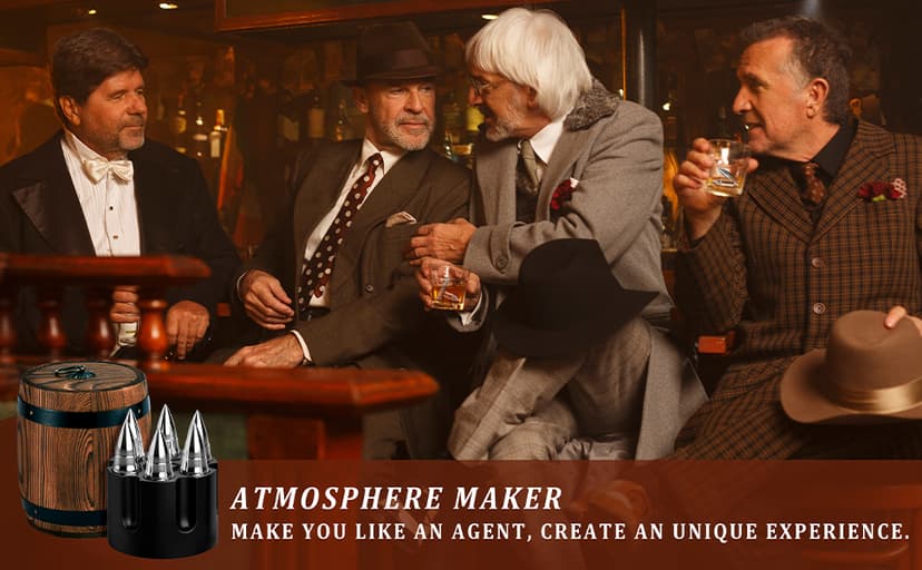 Gifts for Men Dad, Whiskey Stones, Him Husband Boyfriend Gifts for Birthday Anniversary Christmas, Unique Wedding Housewarming Gifts for Men Who Have Everything, Cool Stuff Gadgets for Dad Grandpa