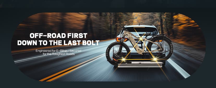 Hitch Mount Single Bike Rack with Ramp for Electric Bike, 100 lbs. Capacity Bike Carrier for Truck, Trailer, RV, SUV