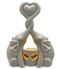 Infinity Love Candle Holder Statue with Flickering LED Candle for Couples, Wife, Husband, Him or Her, Bridal Shower, Engagement, Parents, Registry