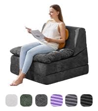 Hobestluk Bean Bag Chairs Large Bean Bag Couch for Adults Stuffed Sofa Chair Comfy Giant Bean Bag Chair with Spacious Design for Reading, Playing or Relaxing (Grey)