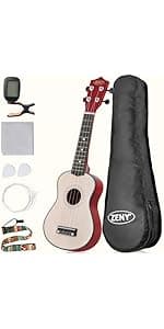 ZENY 38 inch Acoustic Guitar Full Size Beginners Package Kit for Right-handed Starters Kids Music Lovers w/Case, Strap, Pitch Pipe and Pick (Blue)