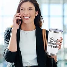 Gifts for Girlfriend Women Her, Girlfriend's Birthday Gifts, 1 Year Gift for GF Anniversary, Best Girlfriend Ever Tumbler Gift Set, Coolest I Love You Couple Presents, I Love My GF Cute Present