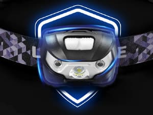 Lepro LED Headlamp Rechargeable - Super Bright Head Lamp with 5 Modes for Camping & Hiking Gear Essentials, IPX4 Waterproof Headlight Flashlight with Red Light, USB Cable Included