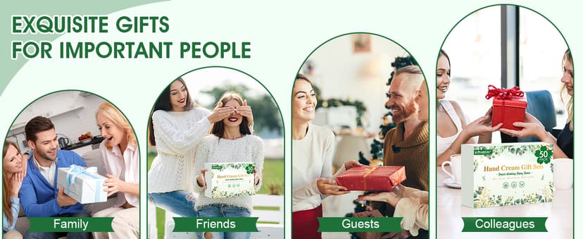 50 Pack Bulk Hand Cream Gifts Sets, Wedding Party Favors, Bridal Shower Gifts and Baby Shower Party Favors for Guests with Organza Bag and Thank You Card, Bulk Thank You Gifts for Women(Eucalyptus)