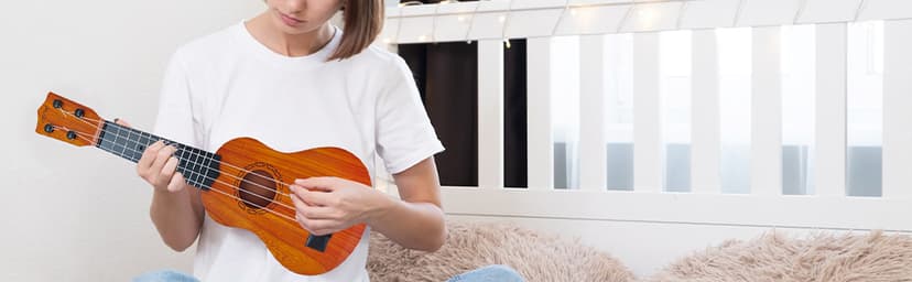 Kids Toy Ukulele Guitar,17 Inch Classical Guitar Musical Toy,4 Strings Guitar Ukulele Educational Learning Toy for Toddlers and Preschoolers