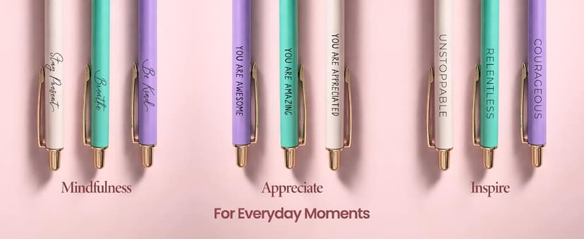 MESMOS 3pcs Fancy Pens, End of Year Teacher Gifts for Women, Difference Maker Gift, Thank You Teacher Gift Pens, Best Teacher's Gifts Supplies, Aesthetic Nice Pen Set, German-Ink 1mm Swiss-Tip B0CPNXYVL6