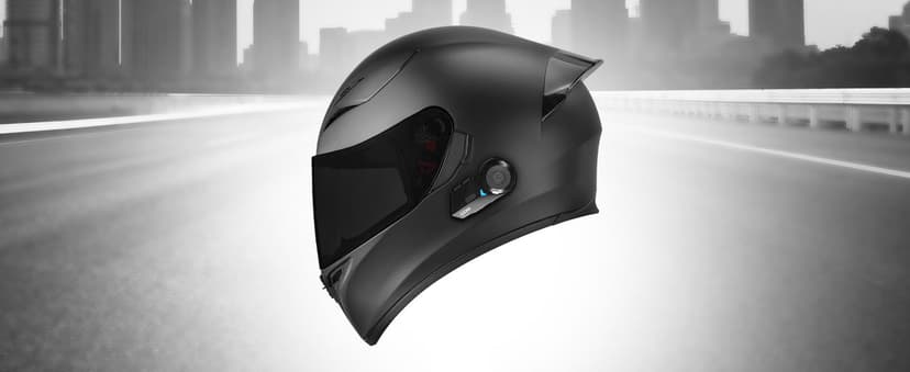 Bluetooth Motorcycle Helmet, Matte Black