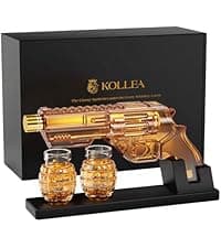 Birthday Gifts for Men Dad, Kollea Gun Whiskey Decanter Sets for Men, Shot Glass, Funny Gift Idea for Him Brother, Liquor Dispenser for Bar, Alcohol, Anniversary, Christmas, Military Present, Cave