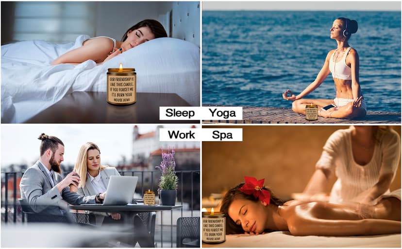 Homsolver Friends Birthday Christmas Gifts for Women, Friend Funny Scented Soy Candles Gift, Our Friendship Candle Premium Lavender Scent