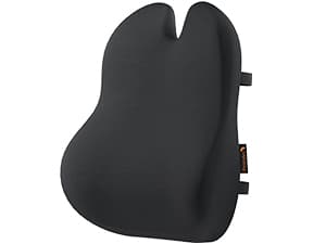 ProtoArc Seat Cushion, Office Chair Cushion for Sciatica, Coccyx Cushion, Ergonomic Memory Foam Seat Cushion for Car, Home, Pressure Relief Pad for Hip, Tailbone, All Day Comfort - Black