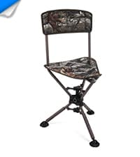 KEMIMOTO Hunting Blind Chair 360 Degree Silent Swivel, 300 Lbs Height Adjustable Quick Folding Portable Comfortable Hunting Deer Fishing Ground Chair