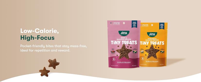 1 Pack Healthy Dog Treats Training with Real Beef & Fiber Rich Banana - Stocking Stuffer Gifts - Puppies, Adults & Seniors Jinx Holiday Dog Training Treats, Beef & Banana, Christmas Dog Treats, 4oz B0HCF87YPN