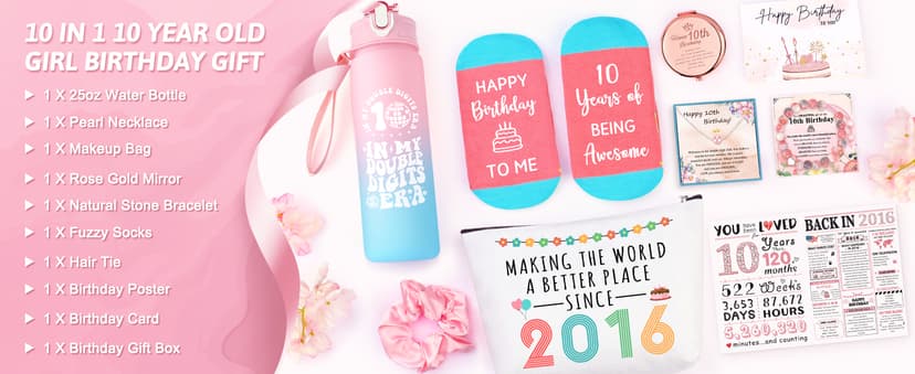 10 Year Old Girl Birthday Gift for 10 Years Old Girls Gifts Trendy Stuff Happy 10th Birthday Gifts for Girls Popular Ten Year Olds Girl Gift Ideas Cute Double Digits Decorations Presents Accessories B0FZC39TCR