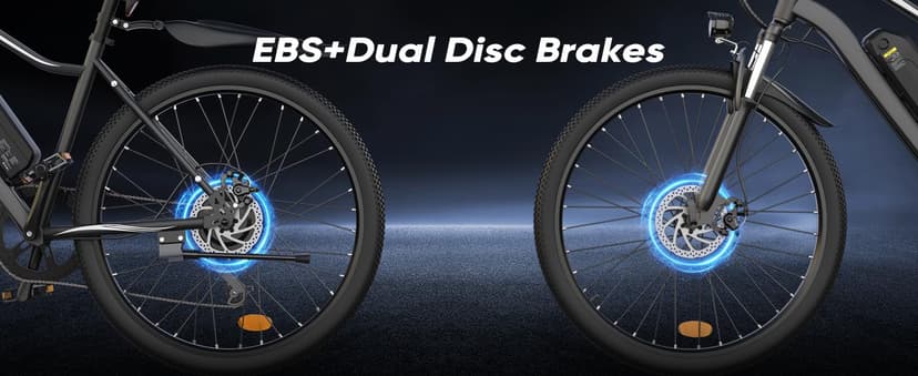 Electric Bike - Electric Bike for Adults 500W, Up to 55 Miles, 20MPH Electric Mountain Bike, 26'' Tires Lightweight E-Bike for Commuting Mountain Road Sand