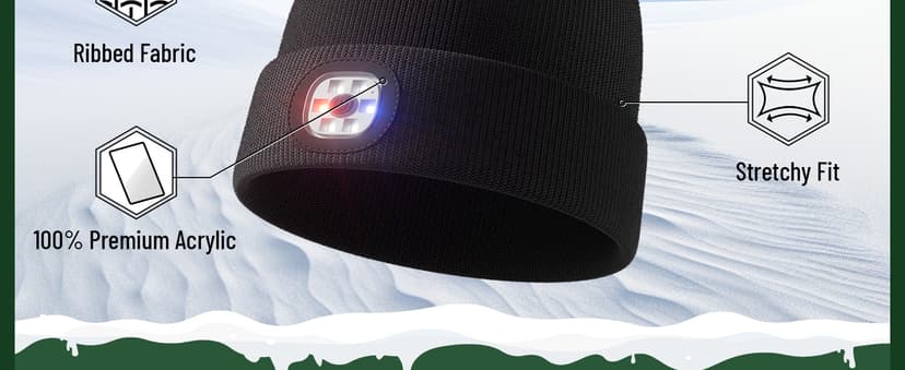 Unisex Beanie with The Light, Gifts for Men Women Husband Him