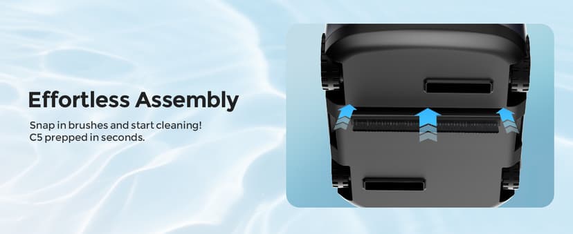 C5 Cordless Robotic Pool Cleaner with 180-Min Runtime, 2.7L Large Filter Basket & Self Parking, Pool Vacuum for Above-Ground Flat Pools up to 2200 Sq.Ft