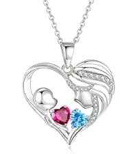 Engraved with "Always My Sisters Forever My Friend". Ideal Christmas, Birthday, Anniversary Jewelry Gifts for Sister. CRMAD Sister Necklace with Double Birthstone Jewelry Gifts for Women B0GGYWRP7M