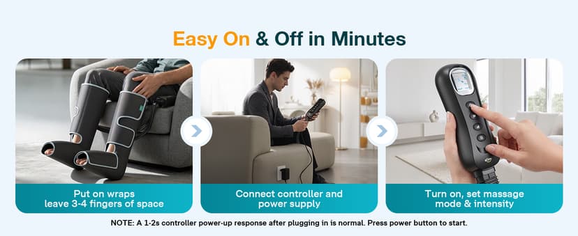 Leg Massager with Heat and Compression Helpful for Vericose Veins, Fatigue, Cramps, Swelling, Edema ALLJOY Leg Massager for Circulation and Pain Relief FSA,Gifts for Men Women B0DH1GWKJ6