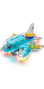 ArtCreativity Light Up Transparent Sensory Car Toy for Kids, 1PC, Bump and Go Toy Car with Colorful Moving Gears, Music, and LED Effects, Easter Toys for Toddlers, Great Birthday Gift Idea