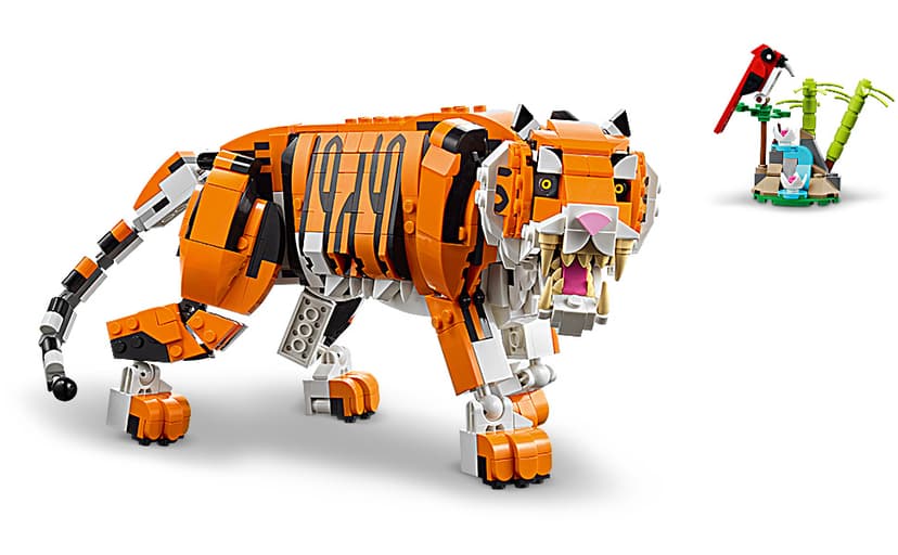 LEGO Creator 3 in 1 Majestic Tiger Building Set, Transforms from Tiger to Panda or Koi Fish Set, Animal Figures, Collectible Building Toy, Gifts for Kids, Boys & Girls 9 Plus Years Old, 31129 B09FM57L7B