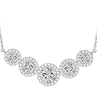 InfinityLove Heart Pendant Necklaces for Women, 2-5 Carat Moissanite Heart Necklace, Anniversary Birthday Christmas Valentine Engagements Mothers Day Jewelry for Wife Her Girlfriend Mom Daughter