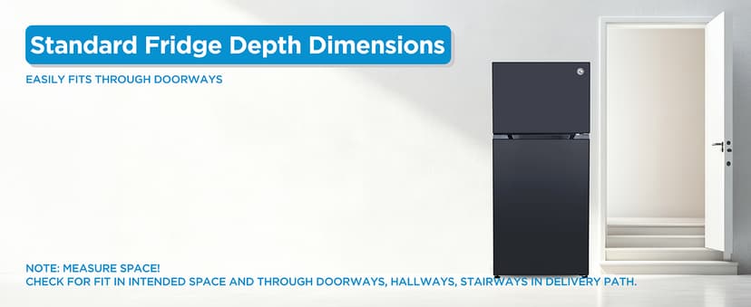 Commercial Cool 20 Cu. Ft. Top Mount Refrigerator with Ice Maker, 2-Door Refrigerator with Top Freezer, Freezer with Icemaker and Adjustable Temperature Control, Energy Star Certified, Black