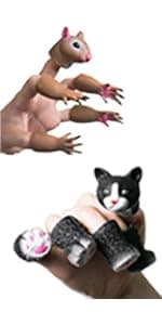 AQKILO Squirrel Finger Puppet Set, Animals Puppet Show Theater Props, Novelty Toys Weird Stuff Gifts
