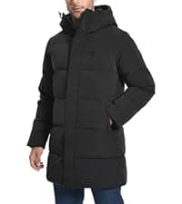 Pioneer Camp Men's Long Winter Coat Parka Hooded Down Jacket Full Zip Up Windproof Jacket Warm Thicken Puffer Jacket